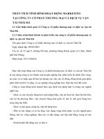 PHÂN TÍCH TÌNH HÌNH HOẠT ĐỘNG MARKETING         TẠI CÔNG TY CỔ PHẦN THƯƠNG MẠI VÀ DỊCH VỤ VẬN TẢI THÁI HÀ