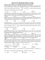 Đề đáp án thi đại học năm 2010