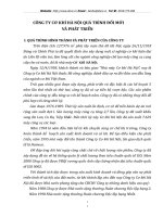 CÔNG TY CƠ KHÍ HÀ NỘI QUÁ TRÌNH ĐỔI MỚI