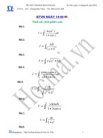 Các bài toán tích phân (Bài tập và hướng dẫn giải)