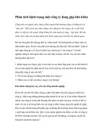 Phân tích bệnh trạng một công ty đang gặp khó khăn