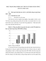 THỰC TRẠNG HOẠT ĐỘNG XÚC TIẾN XUẤT KHẨU HÀNG NÔNG SẢN CỦA VIỆT NAM