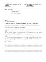 khảo sát học sinh giỏi lần 3