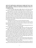 Một số ý kiến đóng nhằm hoàn thiện kế toán tập hợp chi phí và tính giá thành sản phẩm ở Công ty Cơ khí Hà Nội