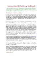 Cách nhanh nhất để vượt tường lửa