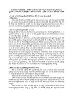 VAI TRÒ VỊ TRÍ CỦA BẢNG CÂN ĐỐI KẾ TOÁN TRONG HOẠT ĐỘNG QUẢN LÍ DOANH NGHIỆP VÀ NGUYÊN TẮC LẬP BẢNG CÂN ĐỐI KẾ TOÁN