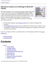 Welcome to Version 2.0 of theForger''''s Win32 API Tutorial
