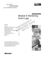 Module 9: Monitoring Event Logs