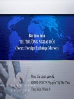 Bài thảo luận Thị trường ngoại hối
