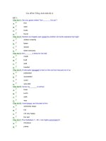 Đề thi Anh trình độ A