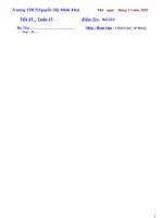 Đề/ Đáp án KTra Hình 8 - Chương I - 45 phút