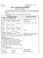 giáo án anh văn 12 soạn theo đường hướng trắc nghiệm