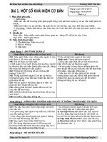 Bài 1. Một số khái niệm cơ bản