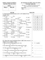 Đề thi HKI-lớp 8