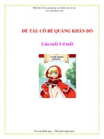 CÔ BÉ QUÀNG KHĂN ĐỎ - Lứa tuổi 3-4 tuổi