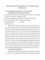 THỰC TRẠNG CHẤT LƯỢNG TÍN DỤNG  CỦA NGÂN HÀNG TMCP PHƯƠNG NAM