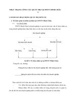 THỰC TRẠNG CÔNG TÁC QUẢN TRỊ TẠI DNTN MINH CHÂU