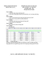 Kiem tra hoc ki 1 (dap an+bieu diem+ma tran)