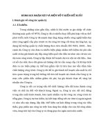 ĐÁNH GIÁ NHẬN XÉT VÀ MỘT SỐ Ý KIẾN ĐỀ XUẤT