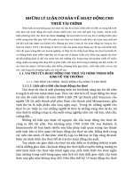 NHỮNG LÝ LUẬN CƠ BẢN VỀ HOẠT ĐỘNG CHO THUÊ TÀI CHÍNH