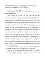 THỰC TRẠNG CÔNG TÁC THẨM ĐỊNH DỰ ÁN ĐẦU TƯ TẠI NGÂN HÀNG PHÁT TRIỂN VIỆT NAM(VDB)