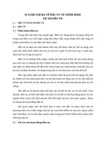 LÝ LUẬN CHUNG VỀ ĐẦU TƯ VÀ THẨM ĐỊNH