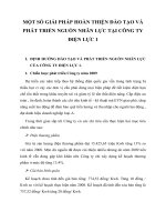 MỘT SỐ GIẢI PHÁP HOÀN THIỆN ĐÀO TẠO VÀ PHÁT TRIỂN NGUỒN NHÂN LỰC TẠI CÔNG TY ĐIỆN LỰC 1