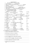 ENGLISH TEST 6O'''' LOP 12 HOT