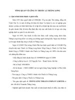 TỔNG QUAN VỀ CễNG TY THUỐC LÁ THĂNG LONG