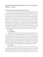 PHÂN TÍCH MÔI TRƯỜNG HOẠT ĐỘNG CỦA CÔNG TY THUÊ TÀI CHÍNH II – CẦN THƠ