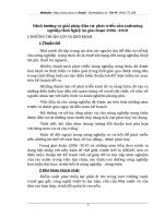 Định hướng và giải pháp đầu tư  phát triển sản xuấtnông nghiệp tỉnh Nghệ An giai đoạn 2006