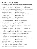 Bài tập ngữ pháp Tiếng anh 12 - Học kì 1