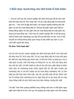 Chiến lược marketing cho thời kinh tế khó khăn