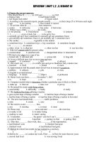 ÔN TẬP VÀ KIỂM TRA 45'''' LẦN 1 ANH 10