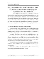 THỰC TRẠNG KẾ TOÁN CHI PHÍ SẢN XUẤT VÀ TÍNH GIÁ THÀNH SẢN PHẨM Ở CÔNG TY TNHH QUẢNG CÁO VÀ THƯƠNG MẠI AN KHÁNH