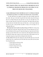 THỰC TRẠNG CÔNG TÁC HẠCH TOÁN CHI PHÍ SẢN XUẤT VÀ TÍNH GIÁ THÀNH SẢN PHẨM XÂY LẮP CÔNG TY CỔ PHẦN XÂY DỰNG SỐ 5 VINACONEX
