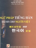 Ngữ pháp tiếng hàn dành cho người việt part 1 
