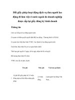 Đổi giấy phép hoạt động dịch vụ đưa người lao động đi làm việc ở nước ngoài do doanh nghiệp được cấp lại giấy đăng ký kinh doanh