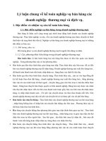 Lý luận chung về kế toán nghiệp vụ bán hàng các doanh nghiệp  thương mại và dịch vụ