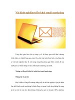 Vài kinh nghiệm triển khai email marketing