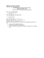 ĐỀ KT GIỮA HỌC KỲ I 2010-2011