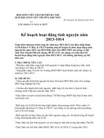 kế hoạch tình nghuyện năm 2012-2013