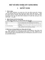 tài liệu về công nghệ  MỘT SỐ ĐIỀU KHIỂN XÂY DỰNG MENU
