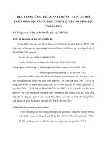 THỰC TRẠNG CÔNG TÁC QUẢN LÝ DỰ ÁN TẠI DỰ ÁN PHÁT TRIỂN GIÁO DỤC TRUNG HỌC CƠ SỞ II (CPCU)  BỘ GIÁO DỤC VÀ ĐÀO TẠO