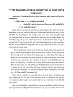 THỰC TRẠNG HOẠT ĐỘNG MARKETING VÀ HOẠT ĐỘNG NHÃN HIỆU