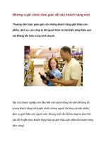 Những tuyệt chiêu đơn giản để câu khách hàng mới