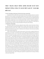 THỰC TRẠNG HOẠT ĐỘNG KINH DOANH XUẤT BẢN PHẨM Ở TỔNG CÔNG TY SÁCH VIỆT NAM TỪ  NĂM 2002 ĐẾN NAY