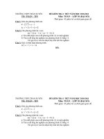 Đề Kiểm Tra 1 Tiết ĐSNC 10