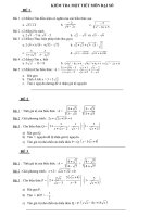 Đề Kiểm tra 1 tiết ĐS 9