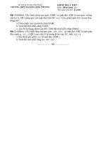 KT tập trung 12: Đề & đáp án Toán (HH)